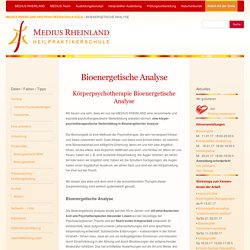 Körperpsychotherapie - Bioenergetische Analyse