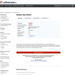 Duden Korrektor Download und Freeware kostenlos bei Vollversion.de!