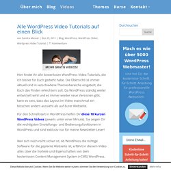 Alle kostenlosen WordPress Video Tutorials im Überblick