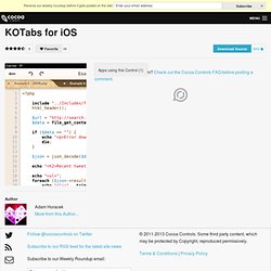 KOTabs for iOS