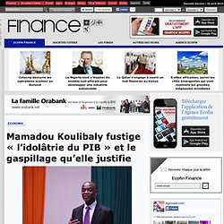 Mamadou Koulibaly fustige « l’idolâtrie du PIB » et le gaspillage qu’elle justifie