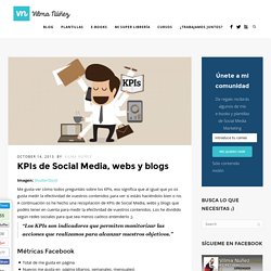 KPIs de Social Media, webs y blogs