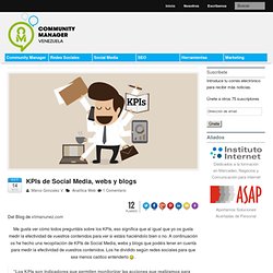 KPIs de Social Media, webs y blogs