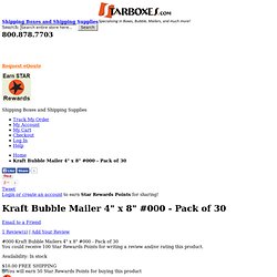 Kraft Bubble Mailer Huge Sale 4" x 8" #000 - Pack of 30