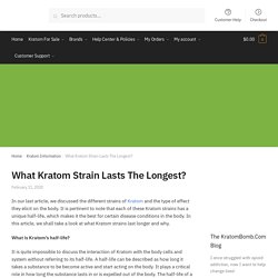 What Kratom Strain Lasts The Longest? - KratomBomb™