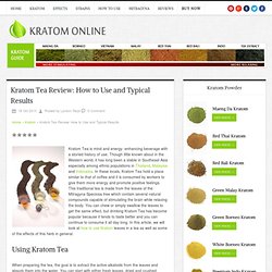 Kratom Tea Review: How to Use and Typical Results