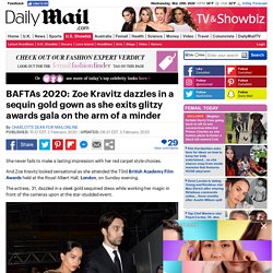 BAFTAs 2020: Zoe Kravitz dazzles in sequinned gold gown