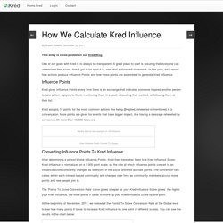 How We Calculate Kred Influence