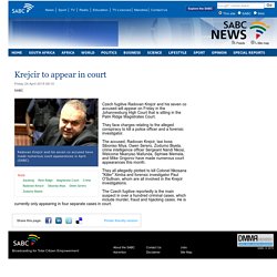 Krejcir to appear in court:Friday 24 April 2015