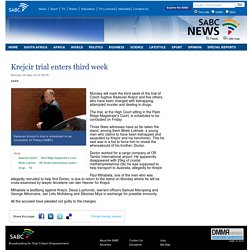 Krejcir trial enters third week:Monday 26 May 2014