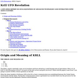 Krill UFO Revelation