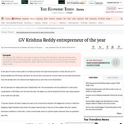 GV Krishna Reddy entrepreneur of the year