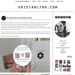 Put a QR code on your Business Cards