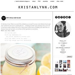 DIY Citrus Salt Scrub