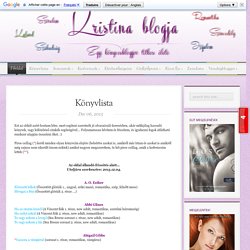 Kristina blogja: Könyvlista