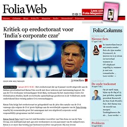 Foliaweb: *Kritiek op eredoctoraat voor ‘India’s corporate czar’