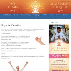 Kriya for Elevation