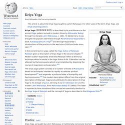 Kriya Yoga