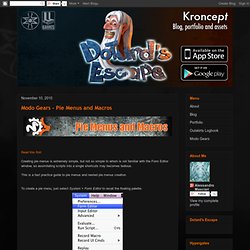 Modo Gears - Pie Menus and Macros