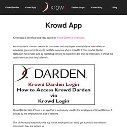 Krowd App - Krowd Login - Krowd