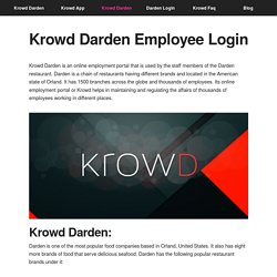 Krowd Darden Employee Login