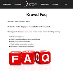 Krowd Faq - Krowd Login - Krowd