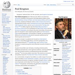 Paul Krugman in Wikipedia