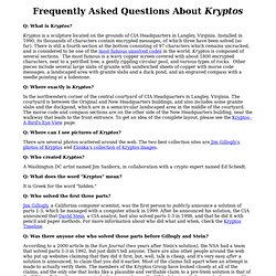 Kryptos FAQ