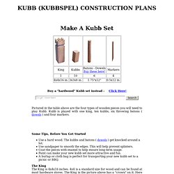 Kubb Kubbspel Contruction Game Plans - How to make