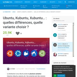 Ubuntu, Kubuntu, Xubuntu… : quelles différences, quelle variante choisir ?