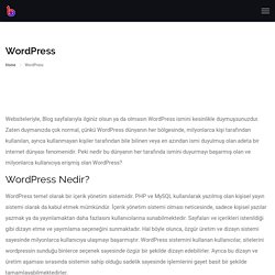 Wordpress Nedir? Wordpress Kullanmanın Avantajaları nelerdir?