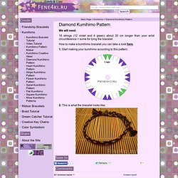 Diamond Kumihimo Pattern. Friendship Bracelets. Bracelet Patterns. How to make bracelets