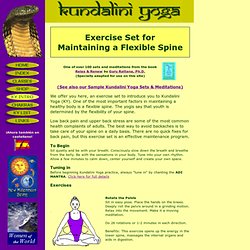 Kundalini Yoga - Exercise Set for Maintaining a Flexible Spine.