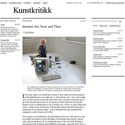 Kunstkritikk — Internet Art, Now and Then