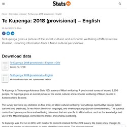 Te Kupenga: 2018 (provisional) – English