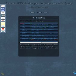 Dynamic PNG shadow position & opacity with jQuery