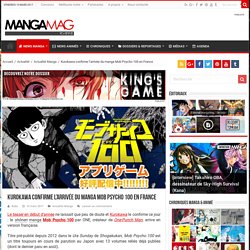Kurokawa confirme l'arrivée du manga Mob Psycho 100 en France