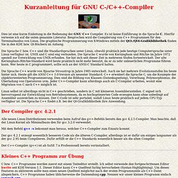 Kurzanleitung für GNU C-/C++-Compiler