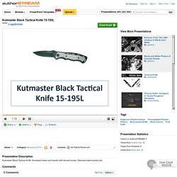 Kutmaster Black Tactical Knife 15-195L