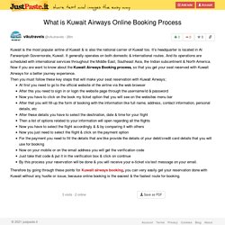 What is Kuwait Airways Online Booking Process