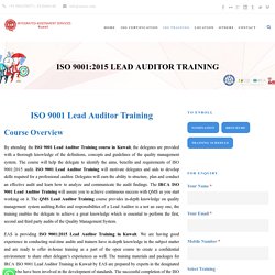 ISO 9001:2015 lead auditor training Kuwait
