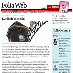 Foliaweb: Kwaliteit kost geld henk strikkers