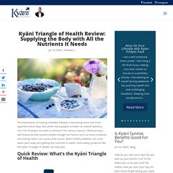 What Can the Kyäni Triangle of Health Do for You? - Kyani Webstore
