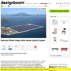 kyocera floats mega solar power plant in japan