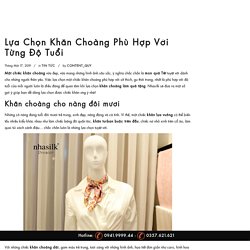 Lựa Chọn Khăn Choàng Phù Hợp Với Từng Độ Tuổi