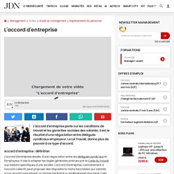 L'accord d'entreprise