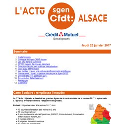 L'Actu du Sgen-CFDT Alsace