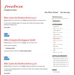 L'actualité de la Freebox