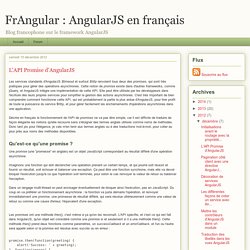 L'API Promise d'AngularJS