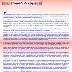 L'Atlantide de Cayce